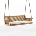 Balancelle suspendue 150 x 65 x 55 cm en bois naturel style contemporain